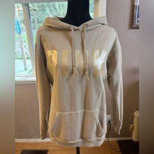 “PINK” Beige Hoodie